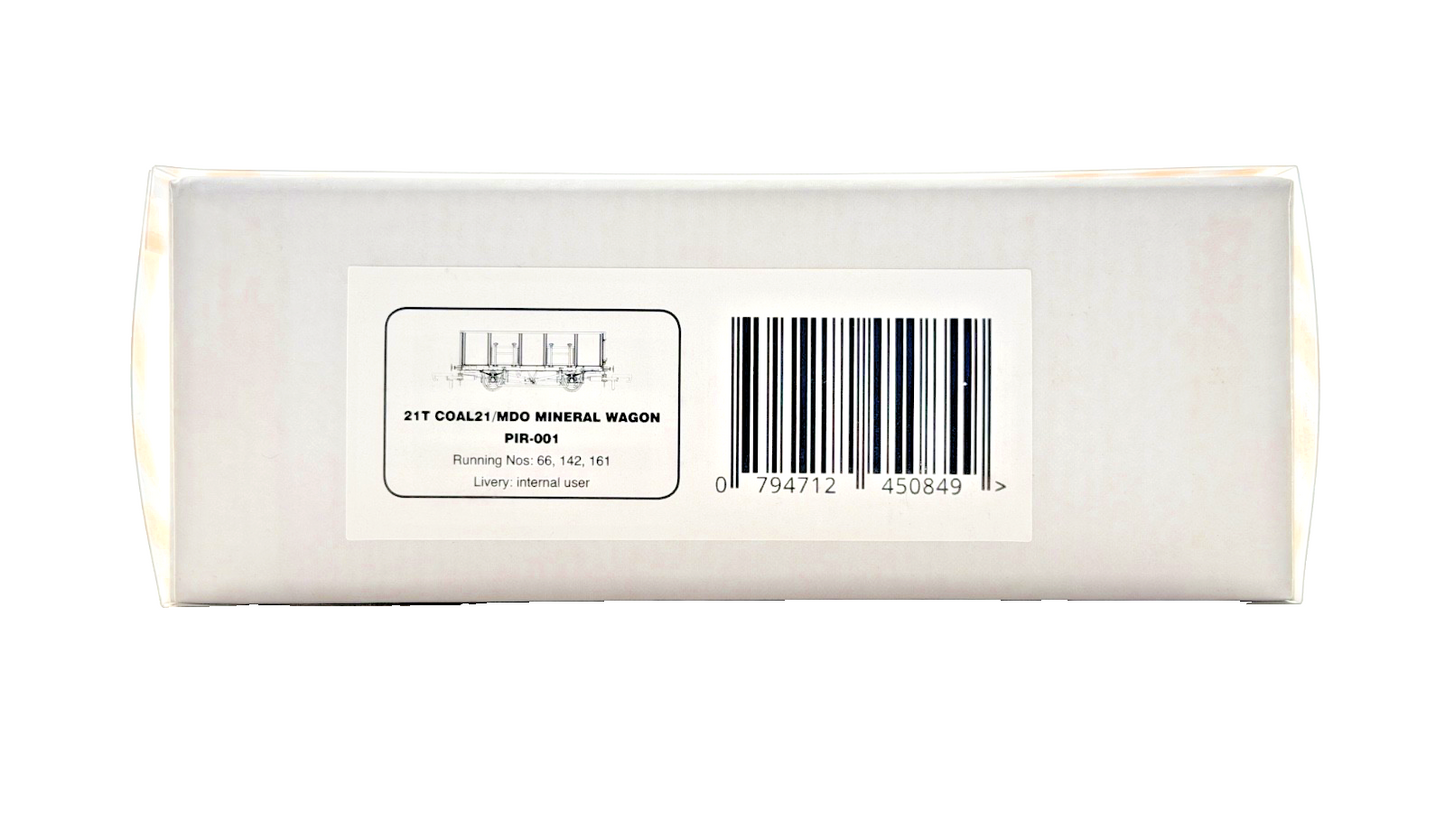 ACCURASCALE OO GAUGE - PIR-001 - 21T COAL21/MDO MINERAL WAGON INTERNAL USER SET