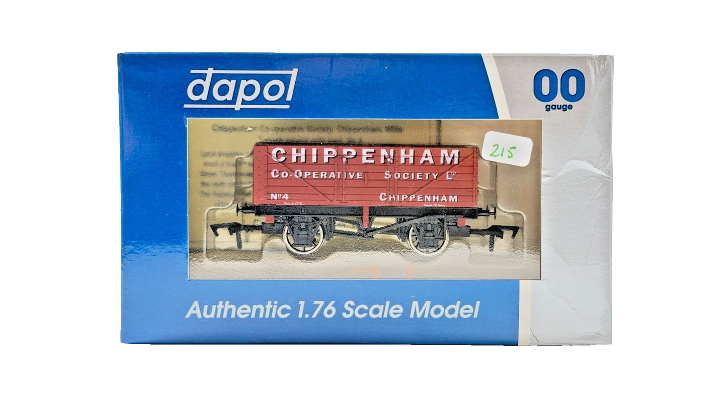 DAPOL 00 GAUGE - CHIPPENHAM CO-OPERATIVE SOCIETY PLANK WAGON 4 (LIMITED EDITION)