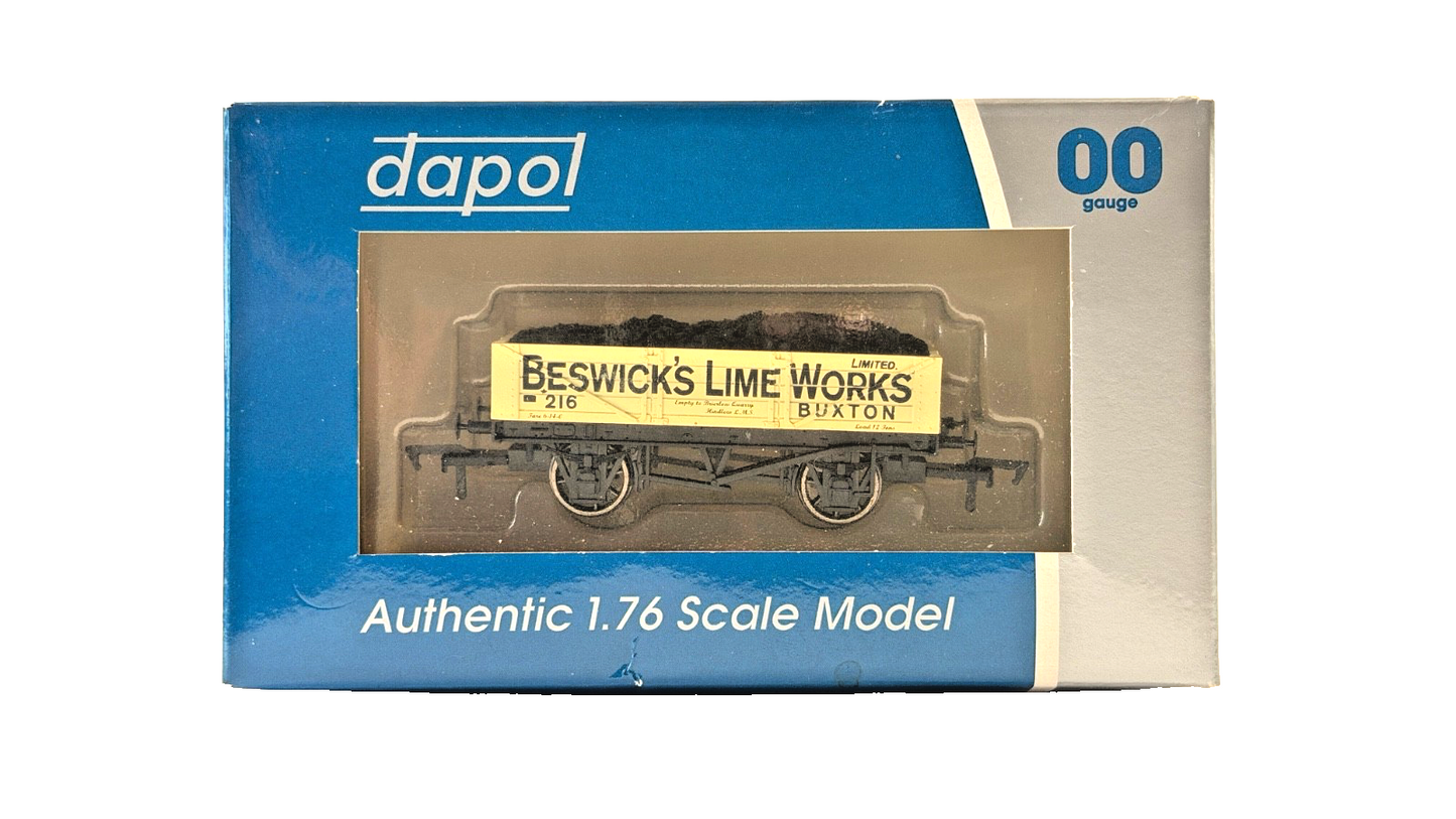 DAPOL 00 GAUGE - BESWICKS LIME WORKS OF BUXTON WAGON NO.216 (LIMITED EDITION)