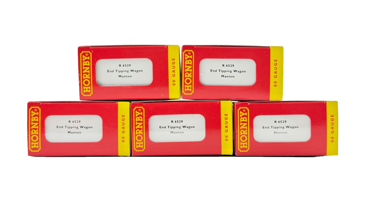 HORNBY OO GAUGE - R6529 - END TIPPING WAGON MANTON WIGAN COAL & IRON X 5 BOXED