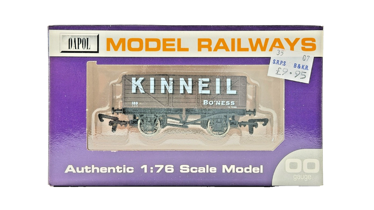 DAPOL 00 GAUGE - KINNEIL COLLIERY BO'NESS PLANK WAGON NO.189 (LIMITED EDITION)