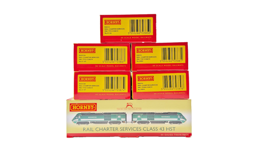 HORNBY OO GAUGE - R30204 - RAIL CHARTER SERVICES CLASS 43 HST PACK & 5 COACHES