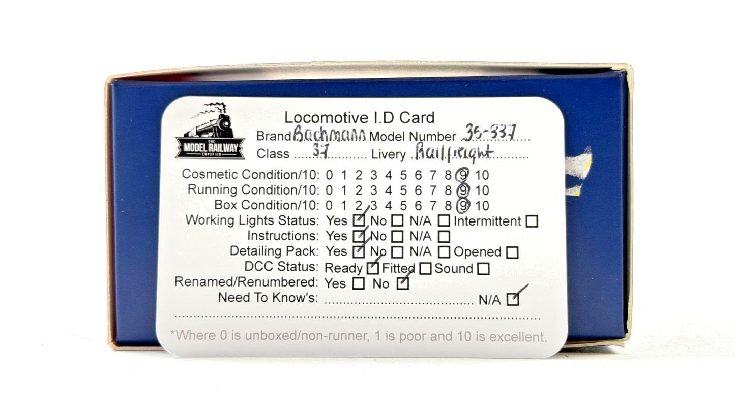 BACHMANN 00 GAUGE - 35-337 - CLASS 37/4 37423 SIR MURRAY MORRISON RAILFREIGHT