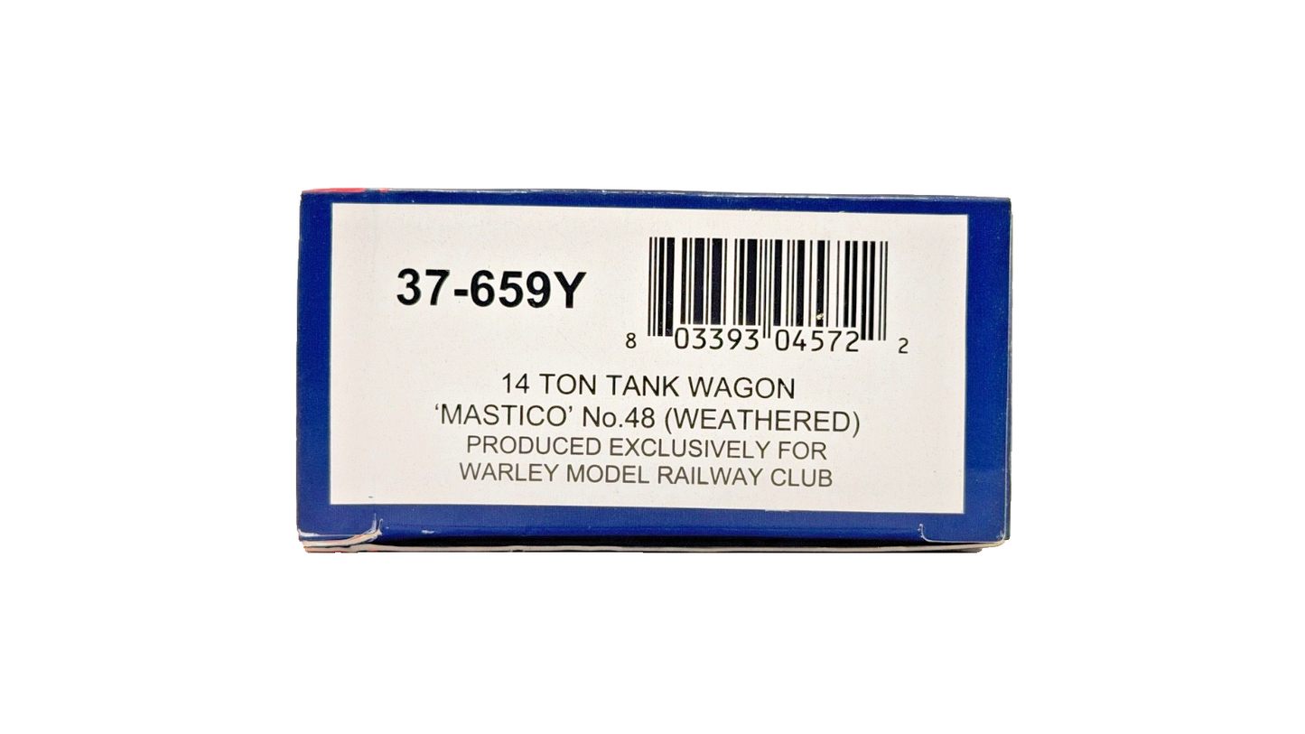 BACHMANN 00 GAUGE - 37-659Y - 14 TON TANK WAGON MASTICO NO.48 (WARLEY)