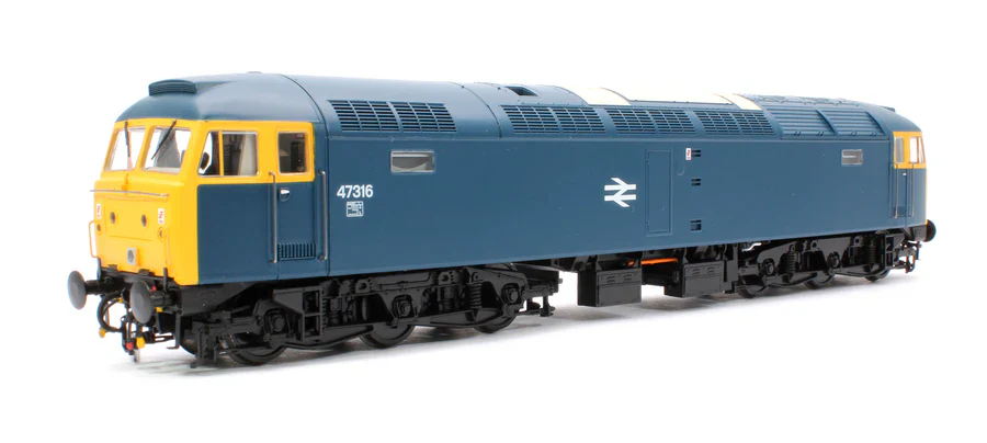 HELJAN 00 GAUGE - 4720 - CLASS 47 DIESEL 47316 BR BLUE (FULL YELLOW ENDS) - NEW