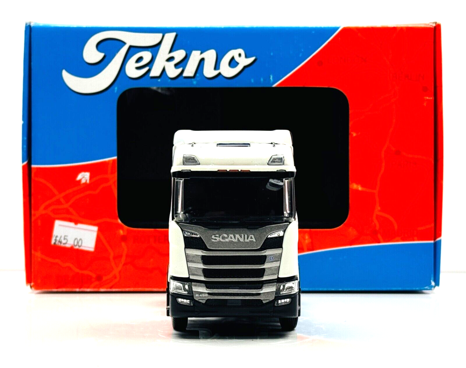 TEKNO 1/50 SCALE - 70940 - SCANIA R SERIES TRACTOR CAB UNIT WHITE - BOXED