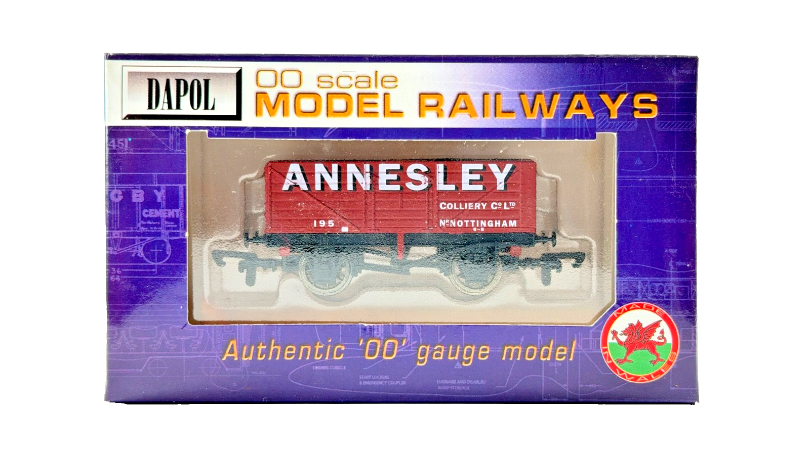 DAPOL 00 GAUGE - ANNESLEY COLLIERY NOTTINGHAM PLANK WAGON 195 (LIMITED EDITION)