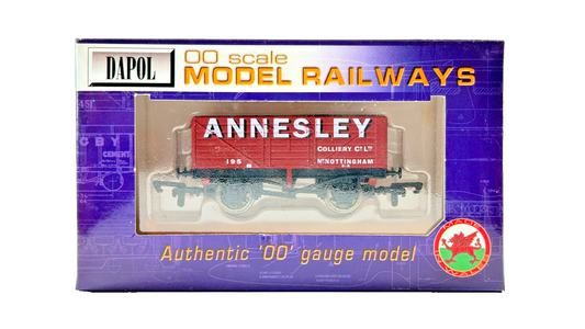 DAPOL 00 GAUGE - ANNESLEY COLLIERY NOTTINGHAM PLANK WAGON 195 (LIMITED EDITION)