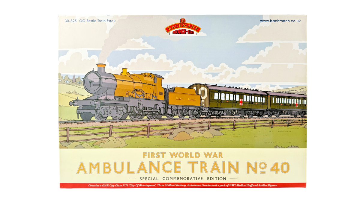 BACHMANN OO GAUGE - 30-325 - FIRST WORLD WAR AMBULANCE TRAIN NO.40 SPECIAL SET
