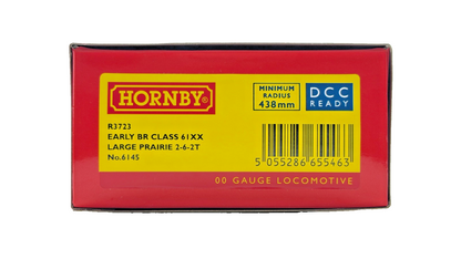 HORNBY OO GAUGE - R3723 - EARLY BR BLACK CLASS 61XX LARGE PRAIRIE 2-6-2T 6145