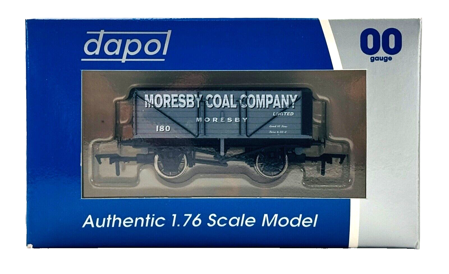 DAPOL 00 GAUGE - MORESBY COAL COMPANY PLANK WAGON NO.180 (LIMITED EDITION)