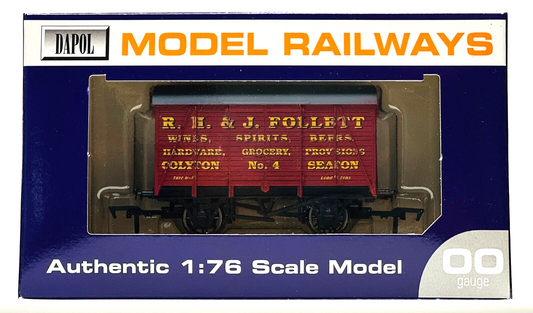 DAPOL 00 GAUGE - R H & J FOLLETT CLOYTON SEATON WINES SPIRITS 4 (BUFFERS LTD ED)