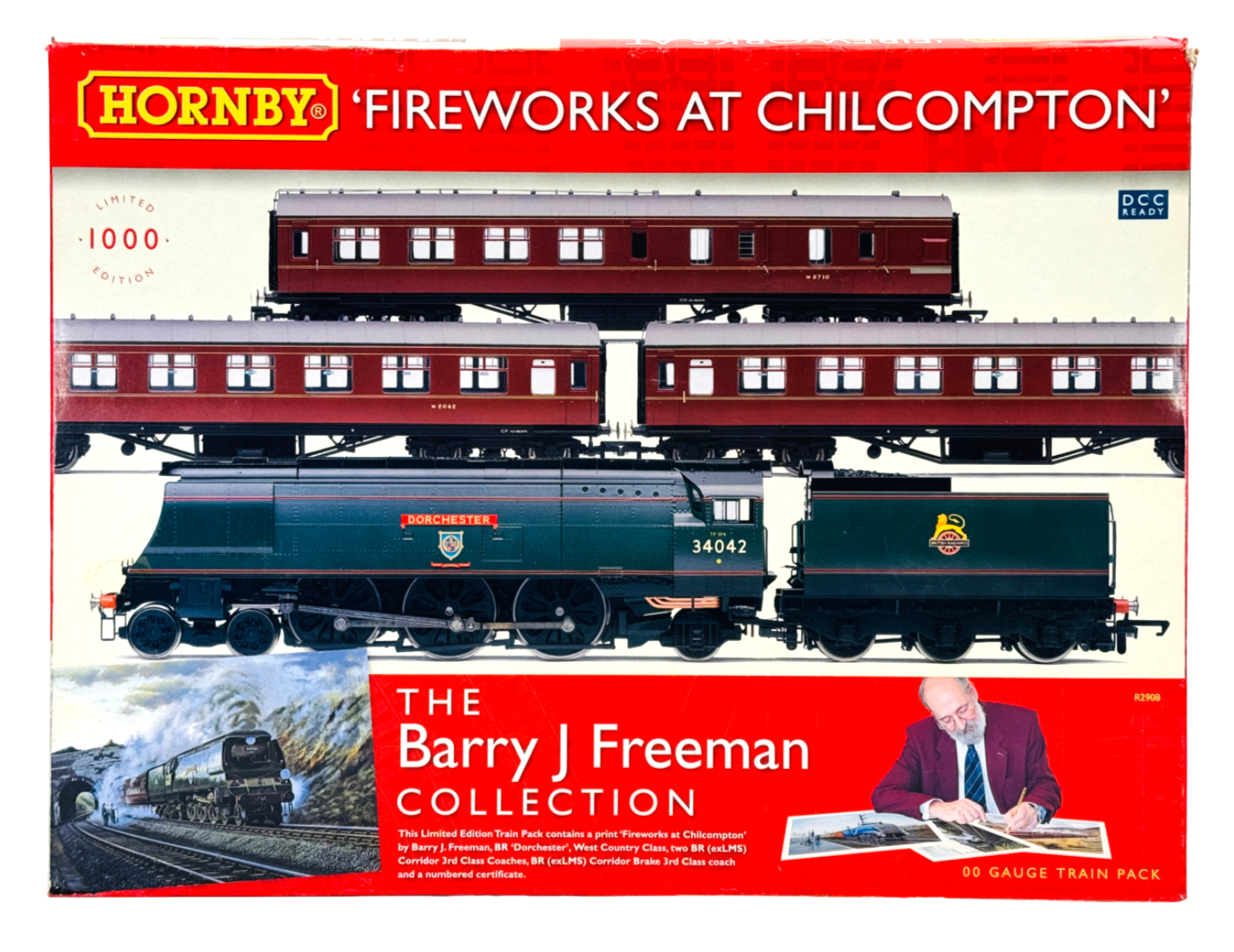 HORNBY 00 GAUGE - R2908 - FIREWORKS AT CHILCOMPTON DORCHESTER & COACHES - BOXED