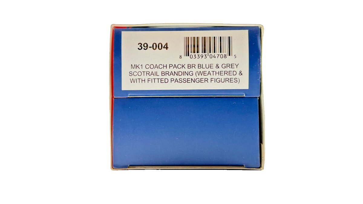 BACHMANN OO GAUGE - 39-004 - MK1 COACH PACK BR BLUE GREY SCOTRAIL (& PASSENGERS)