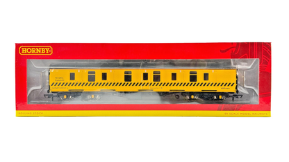 HORNBY OO GAUGE - R4903 - BR ENGINEERS YELLOW RE RAILING MK1 BG COACH 975613