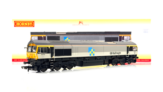 HORNBY 00 GAUGE - R30152 - CLASS 66 DIESEL LOCOMOTIVE 66793 GBRF GREY BOXED