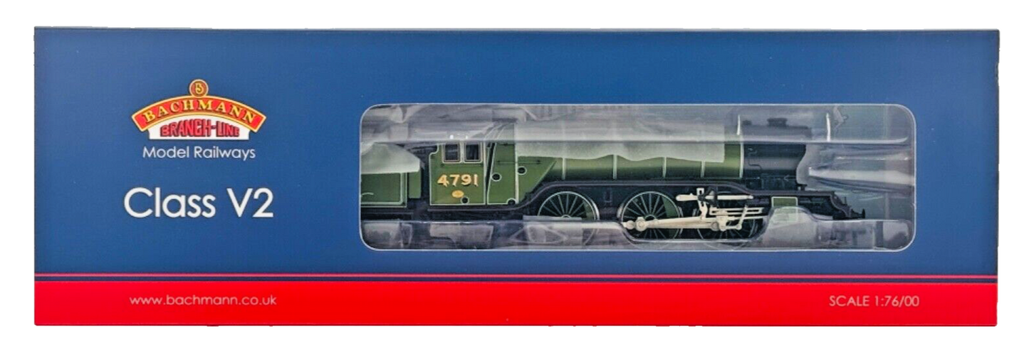 BACHMANN 00 GAUGE - 35-200 - LNER V2 4791 LINED GREEN LOCOMOTIVE (ORIGINAL)