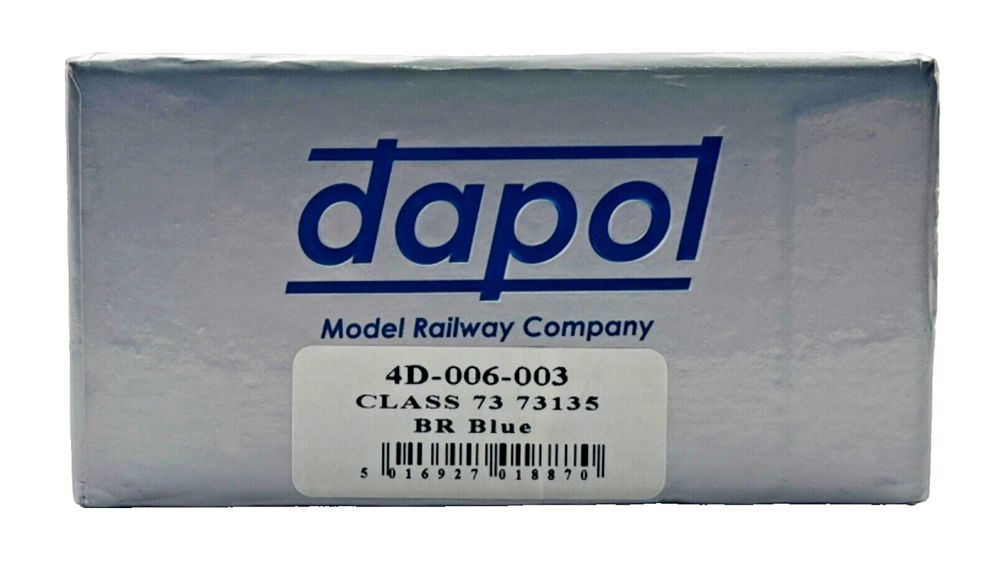 DAPOL 00 GAUGE - 4D-006-003 - CLASS 73 LOCOMOTIVE 73135 BR BLUE YELLOW ENDS