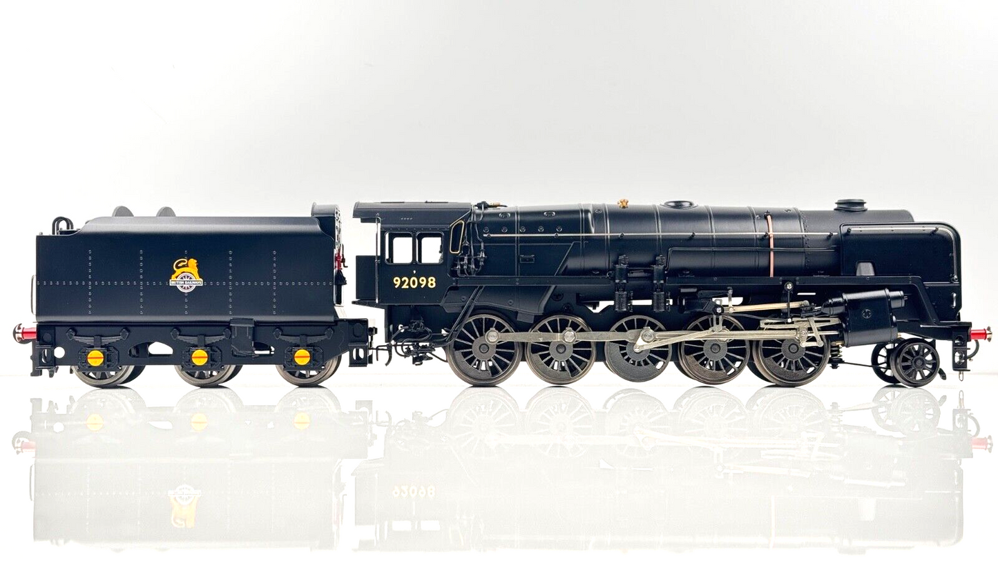 ACE TRAINS O GAUGE BR BLACK 2-10-0 CLASS 9F LOCOMOTIVE & TENDER 92098 TYNE DOCK