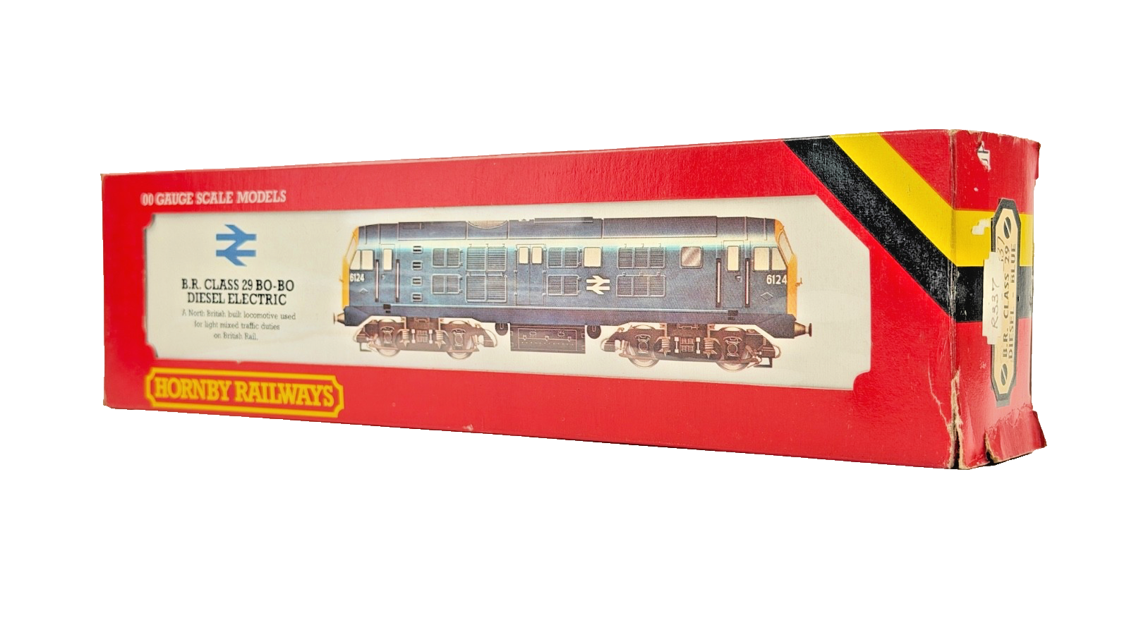 HORNBY 00 GAUGE - R337 - CLASS 29 DIESEL BR BLUE YELLOW CAB ENDS 6124 BOXED