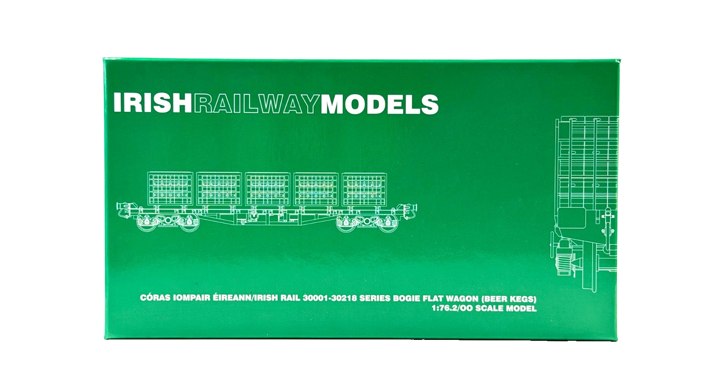 IRISH RAILWAY MODELS 00 GAUGE - IRM1075-A - CIE 42FT BOGIE WAGONS & BEER KEGS #1