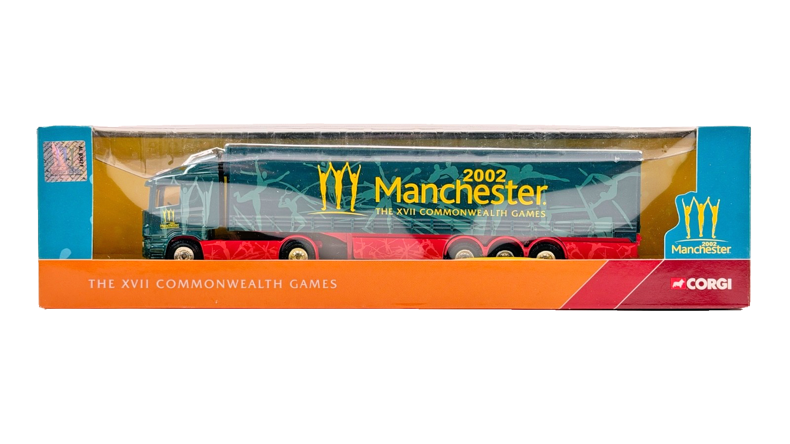 CORGI 1:64 SCALE - CC86612 - SCANIA CURTAINSIDER MANCHESTER 2002 COMMONWEALTH