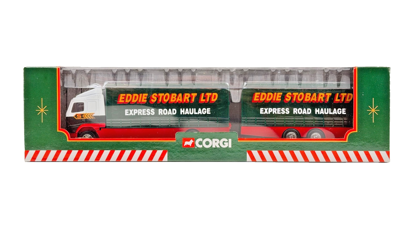 CORGI 1:64 SCALE - 59516 - EDDIE STOBART LTD VOLVO SWB LORRY & COUPLED TRAILER