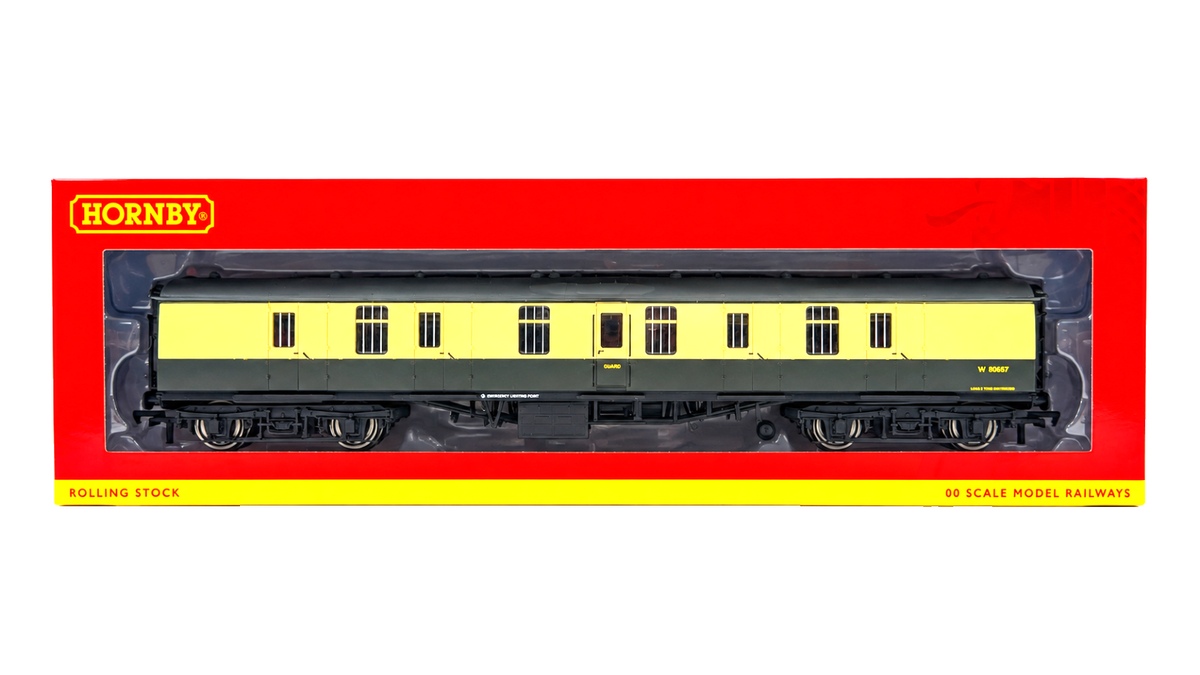 HORNBY OO GAUGE - R4642 - BR CHOCOLATE CREAM MK1 PARCELS COACH W80657 BOXED