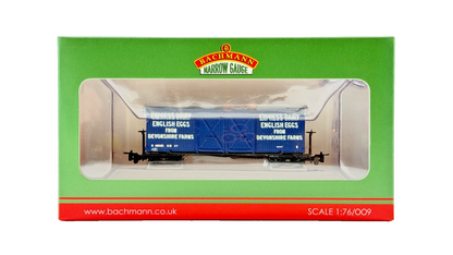 BACHMANN OO9 SCALE - 393-029 - BOGIE COVERED GOODS WAGON EXPRESS DAIRY EGGS