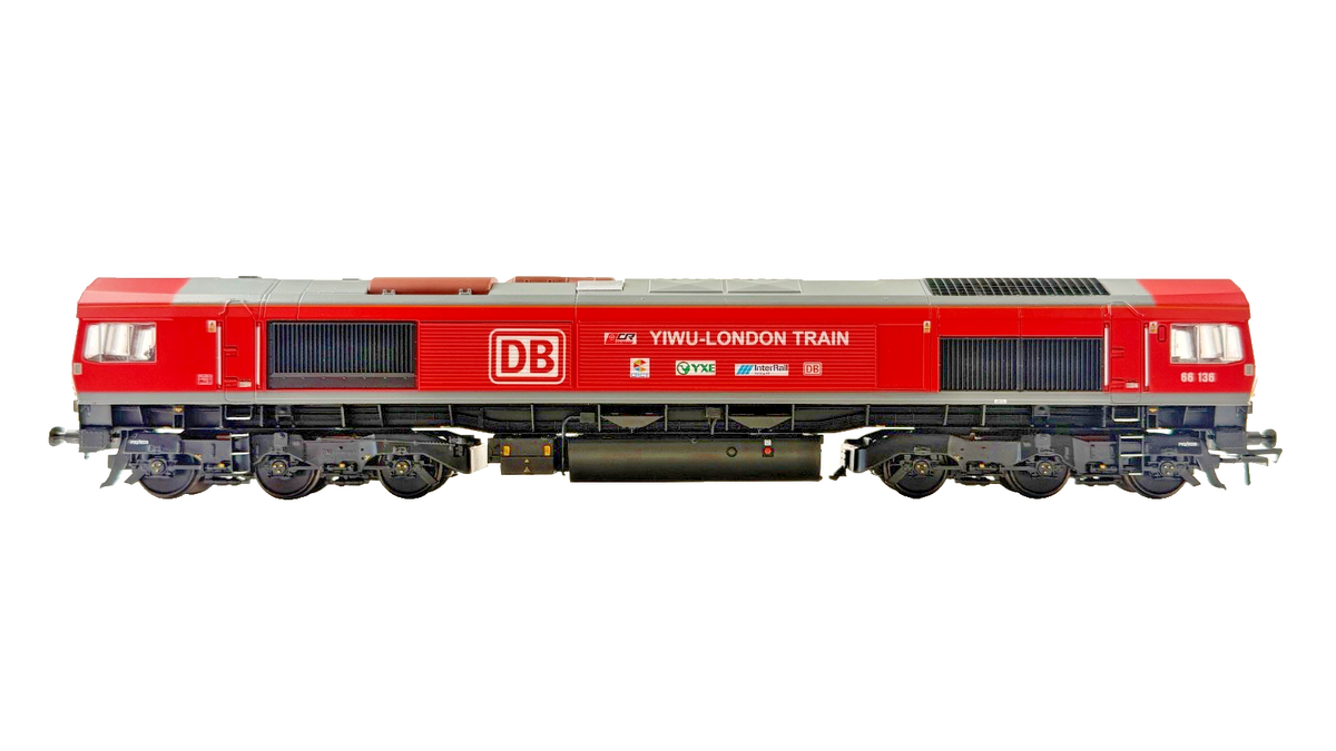 BACHMANN OO GAUGE - 32-738Z - CLASS 66 DB CARGO 66136 YIWU LONDON TRAIN FOR TMC