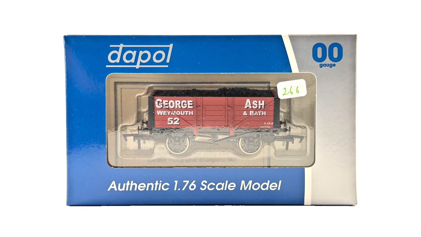 DAPOL 00 GAUGE - GEORGE ASH WEYMOUTH & BATH PLANK WAGON 52 (LIMITED EDITION)