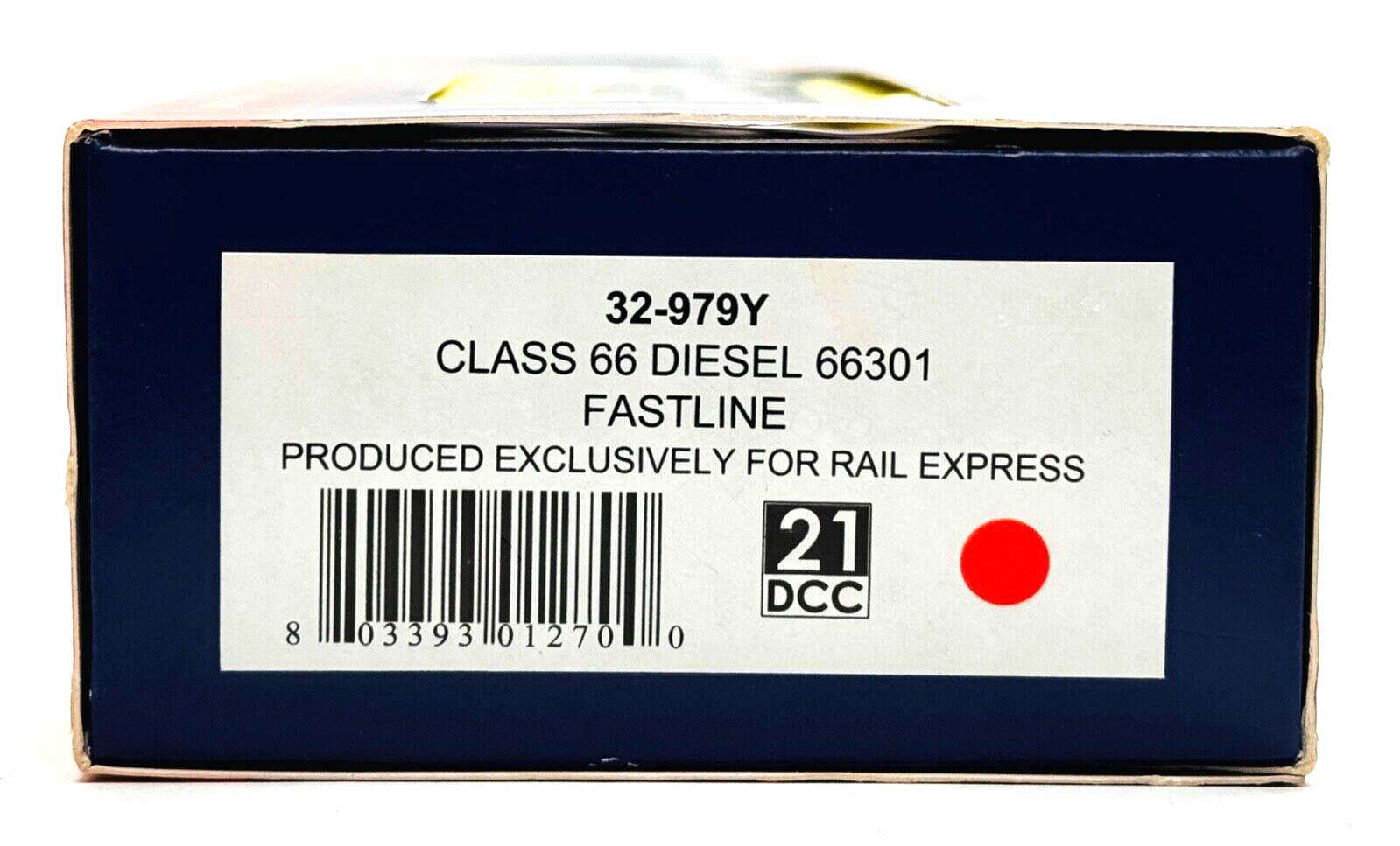 BACHMANN 00 GAUGE - 32-979Y - CLASS 66 DIESEL 66301 FASTLINE (FOR RAIL EXPRESS)