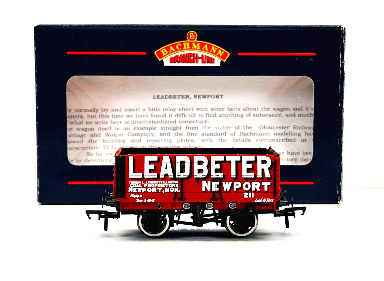 BACHMANN 00 GAUGE - 37-080H - 7 PLANK END DOOR WAGON 'LEADBETER' PONTYPOOL BOXED