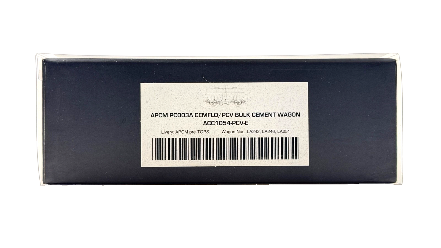 ACCURASCALE OO GAUGE - ACC1054-PCV-E - CEMFLO PCV BULK CEMENT WAGON PRE TOPS