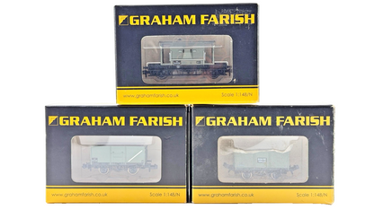 GRAHAM FARISH N GAUGE - 377-275B/377-526B/377-450A - RAKE OF 3 BR GREY WAGONS
