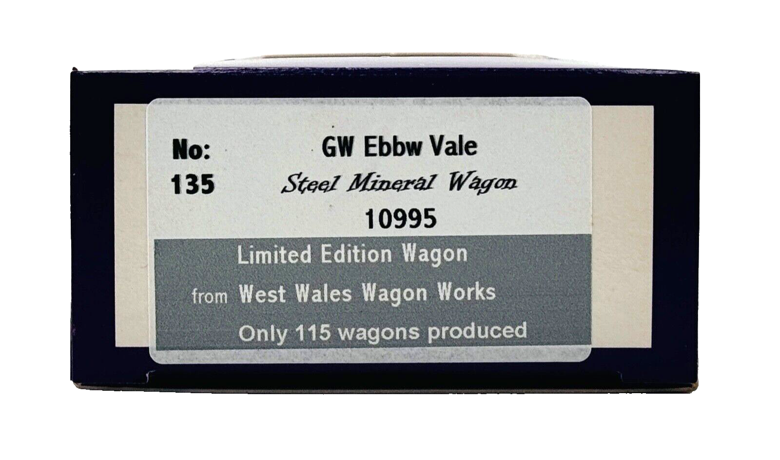 DAPOL 00 GAUGE - GW EBBW VALE STEEL MINERAL WAGON NO.10995 (LIMITED EDITION)