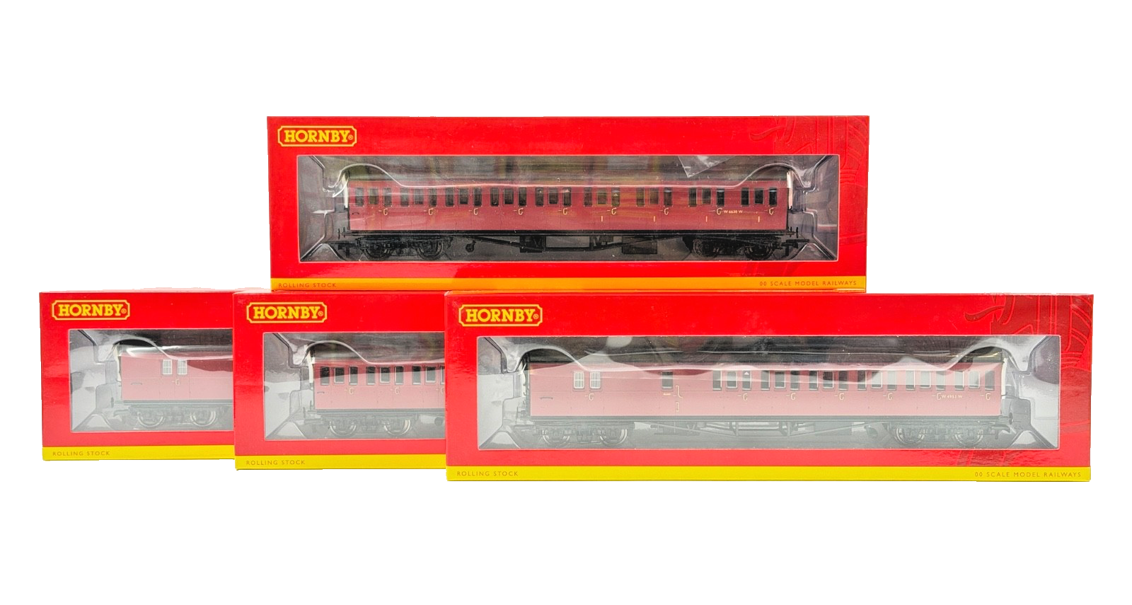 HORNBY 00 GAUGE - R4878/R4879/R4880/R4881A - 4 X BR COLLETT SUBURBAN COACHES NEW