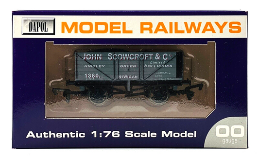 DAPOL 00 GAUGE - JOHN SCOWCROFT & CO HINDLEY GREEN WIGAN 1380 (LIMITED EDITION)