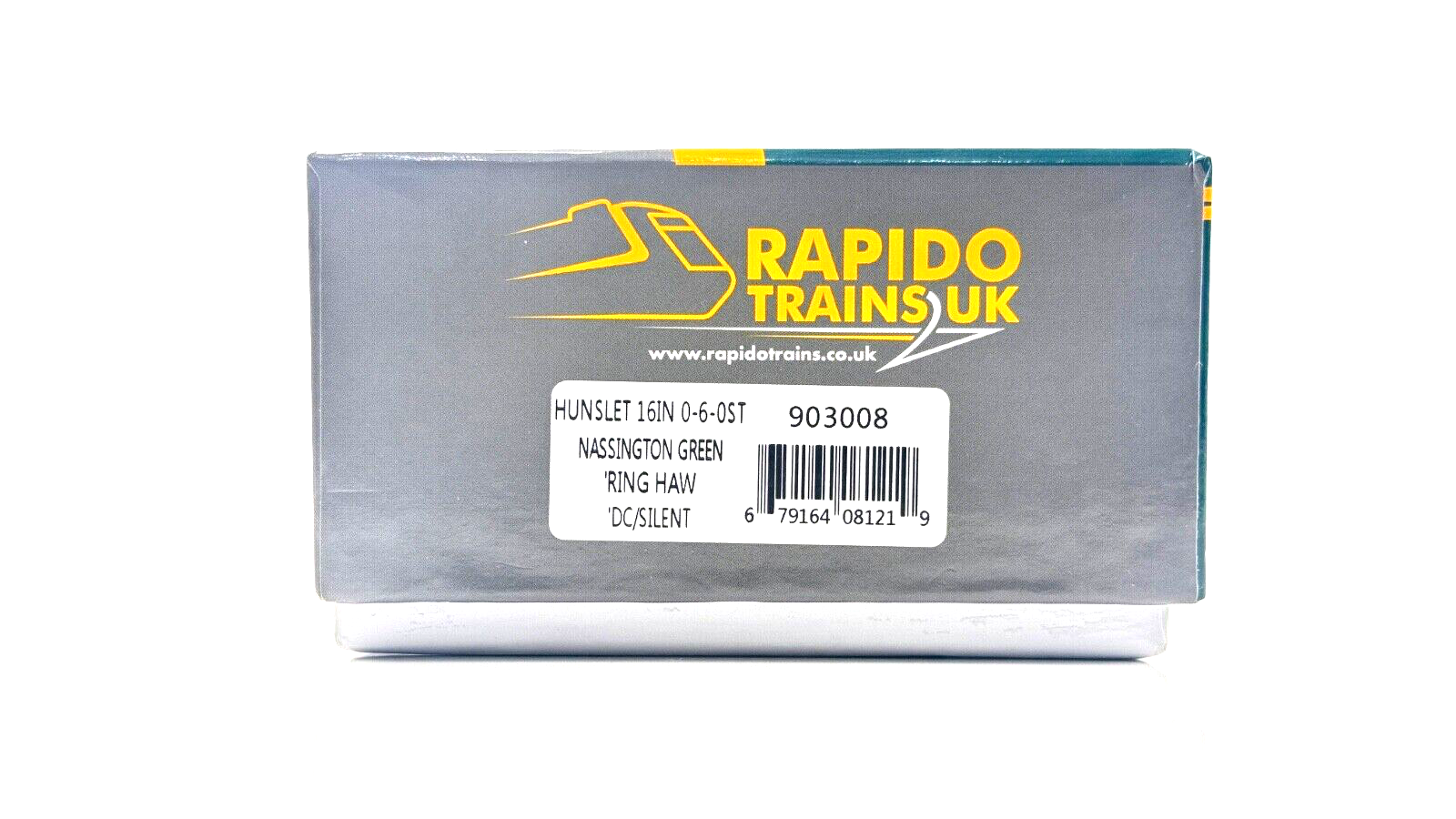 RAPIDO 00 GAUGE - 903008 - HUNSLET 16IN 0-6-0ST NASSINGTON GREEN RING HAW BOXED