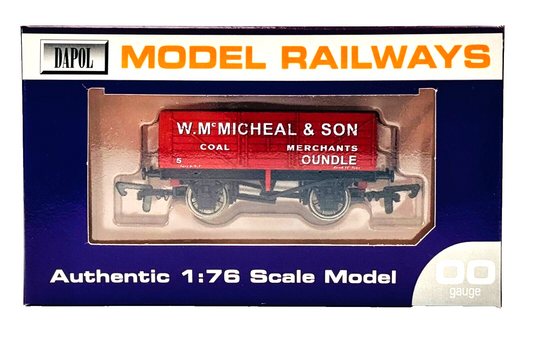 DAPOL 00 GAUGE - W. MCMICHAEL COAL MERCHANTS OUNDLE WAGON NO.5 (LIMITED EDITION)