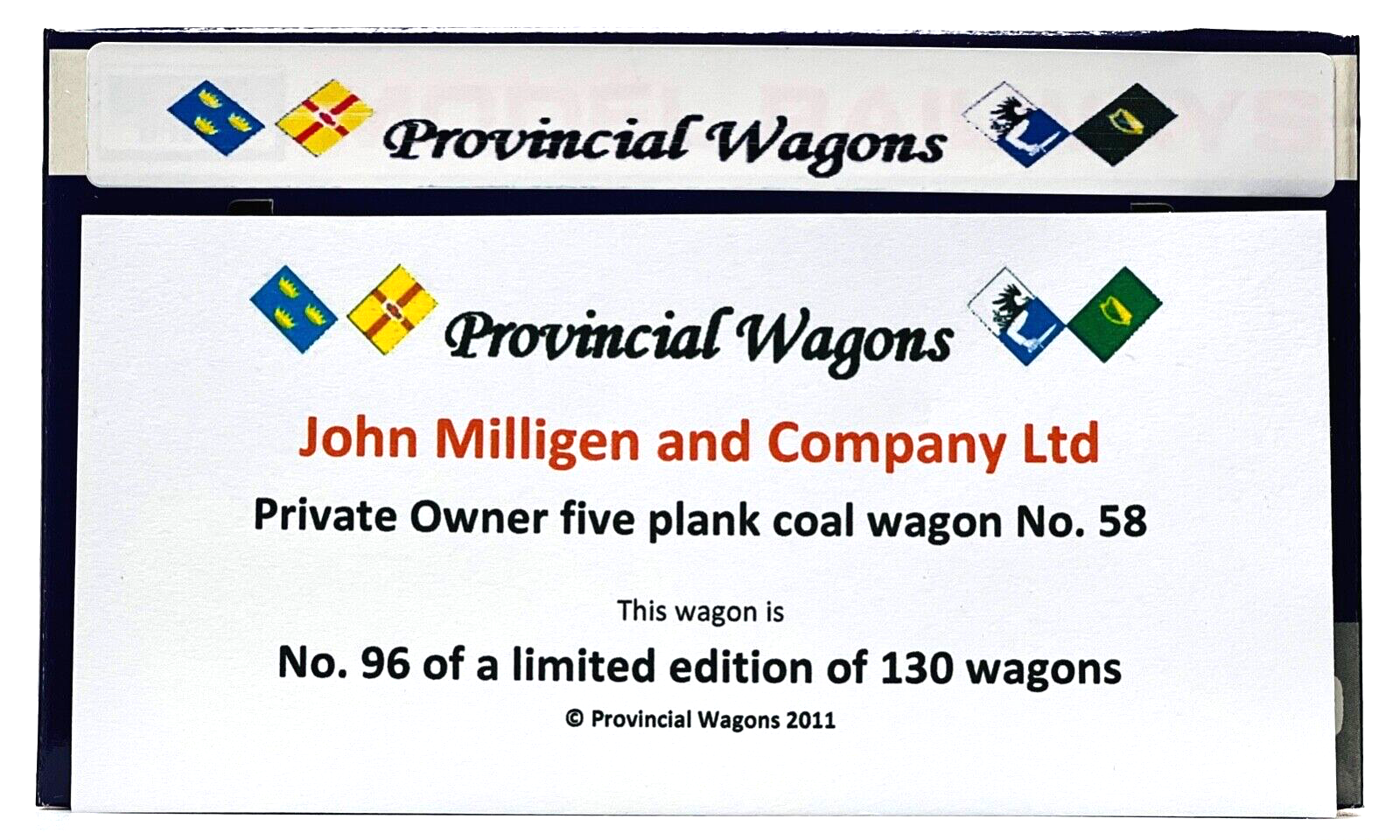 DAPOL 00 GAUGE - JOHN MILLIGEN & CO LTD 5 PLANK PRIVATE OWNER IRISH LIMITED ED