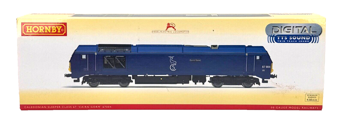 HORNBY 00 GAUGE - R3388TTS - CLASS 67 DIESEL 67004 CALEDONIAN SLEEPER DCC SOUND