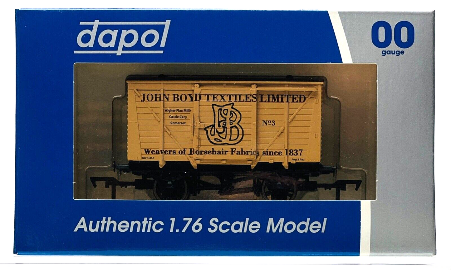 DAPOL 00 GAUGE - JOHN BOYD TEXTILES LIMITED VENT VAN NO.3 (BURNHAM DMRC LTD ED)