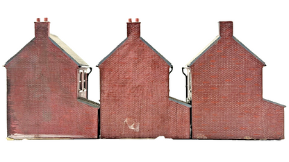 HORNBY SKALEDALE OO GAUGE - R8621 - ROW OF THREE MID TERRACE HOUSES - UNBOXED