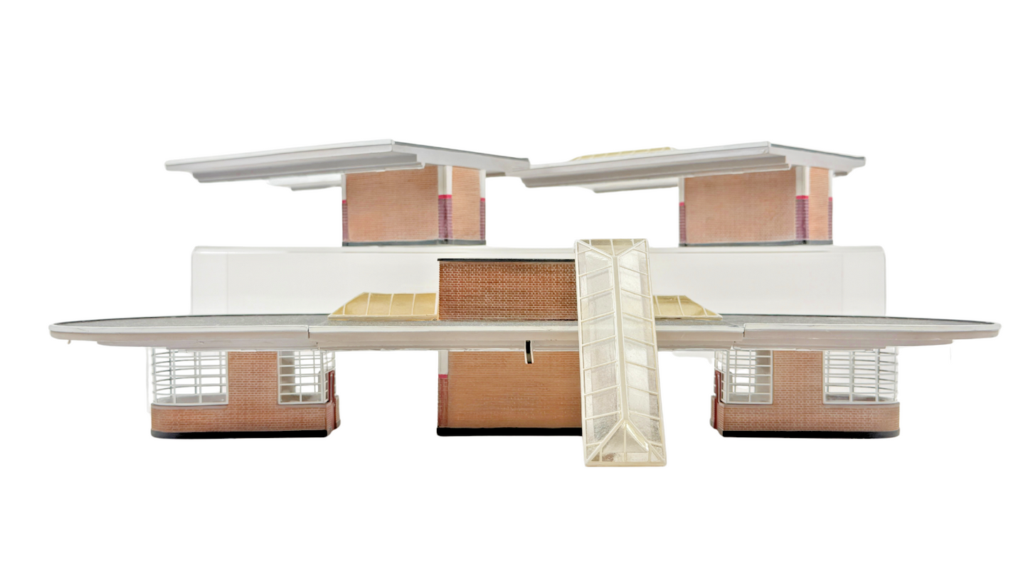 BACHMANN SCENECRAFT OO GAUGE - 5 PART ART DECO STATION BUILDING SET - UNBOXED #2