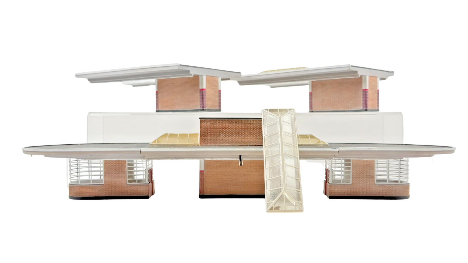 BACHMANN SCENECRAFT OO GAUGE - 5 PART ART DECO STATION BUILDING SET - UNBOXED #2