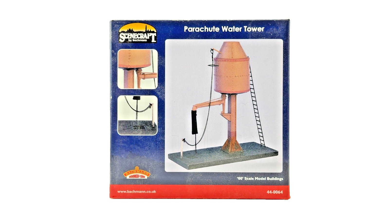 BACHMANN OO GAUGE SCENECRAFT - 44-0064 - PARACHUTE WATER TOWER - NEW