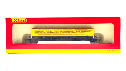 HORNBY 00 GAUGE - R6478 - OPEN WAGON (OBA) LLANFAIR YELLOW - BOXED