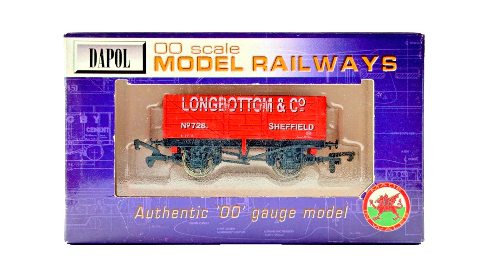 DAPOL 00 GAUGE - LONGBOTTOM & CO SHEFFIELD PLANK WAGON 728 (LIMITED EDITION)