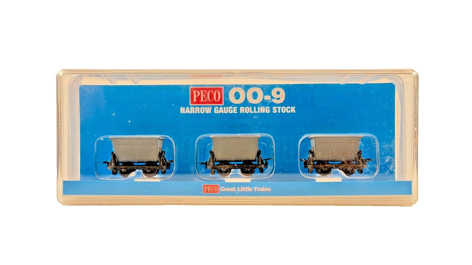 PECO OO9 SCALE - GR-331 - HUDSON RUGGA V SKIPS GREY TRIPLE WAGON PACK BOXED